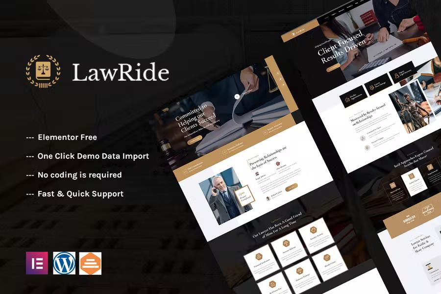 LAWRIDE – LAWYER & LAW FIRM ELEMENTOR TEMPLATE KIT
